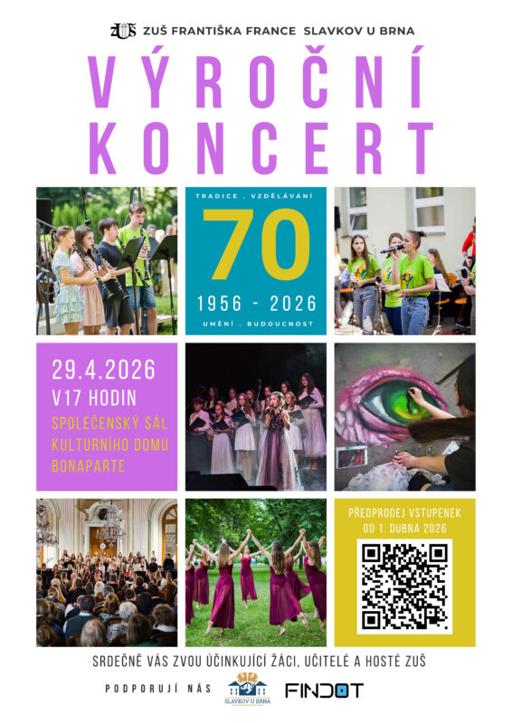 Plakát - ZUŠka slaví 70 let!