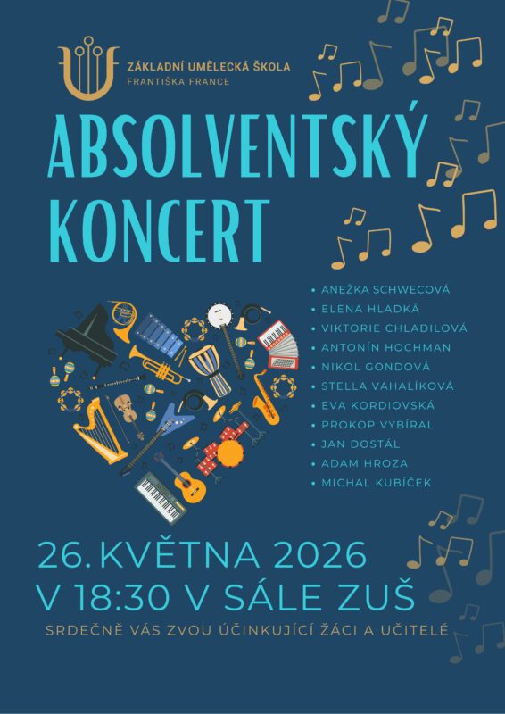 Plakát - 1. slavnostní absolventský koncert