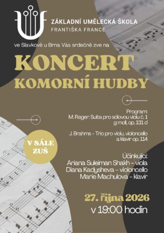 Plakát - Podzimní komorní koncert